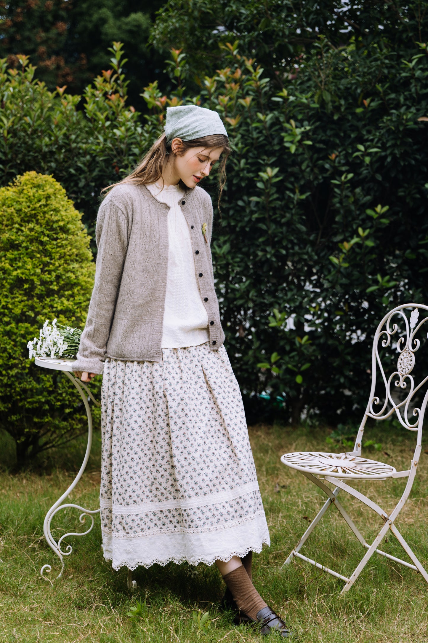 Krysta ：陽だまりを編む、ウールニットカーディガン